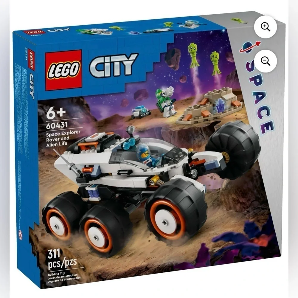LEGO City Space Explorer Rover and Alien Life Toy, Space Gift for Boys and Girls